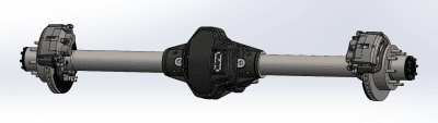 ECGS D80 Rear Axle Assembly - 35 Spline