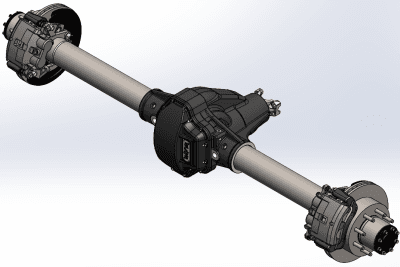 ECGS D80 Rear Axle Assembly - 40 Spline